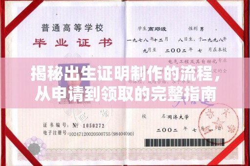 防城港揭秘出生证明制作的流程，从申请到领取的完整指南